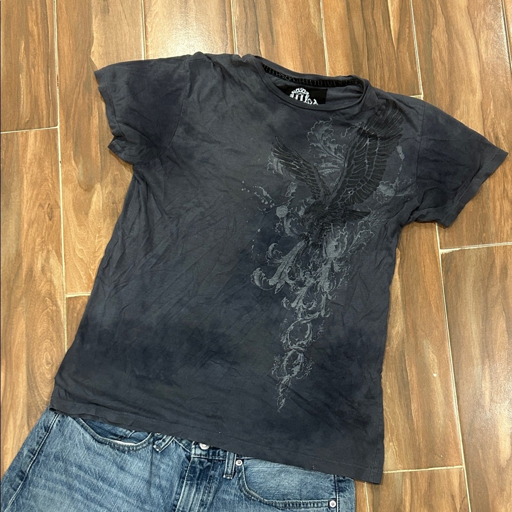 Y2K Charcoal Graphic Tee